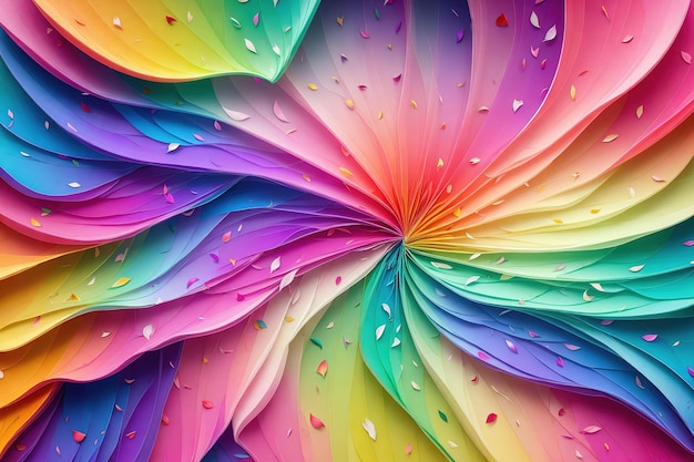 A colorful background with a rainbow design.