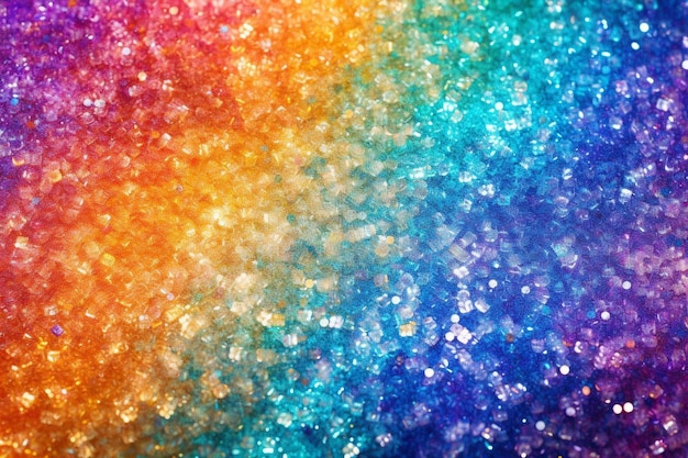 A colorful background with a rainbow of glitter