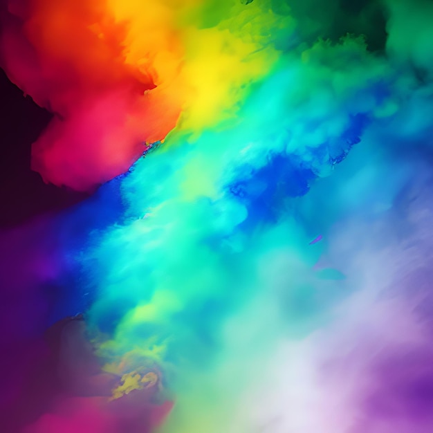 A colorful background with a rainbow in the middle.