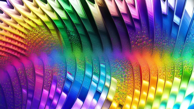 A colorful background with a rainbow pattern.