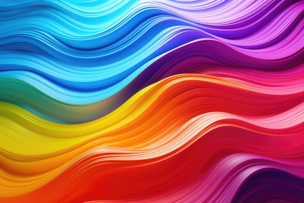 Colorful Background with Rainbow Ripples