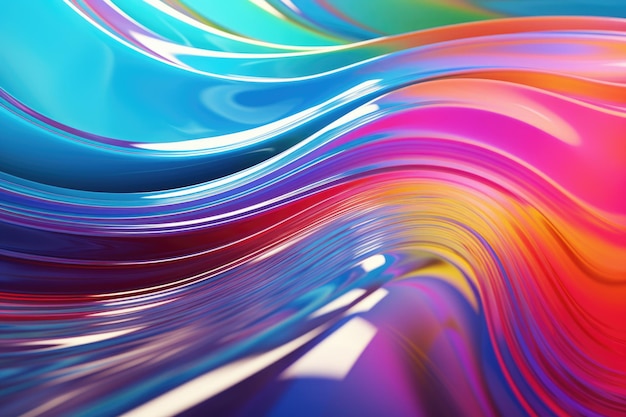 Colorful Background with Rainbow Ripples