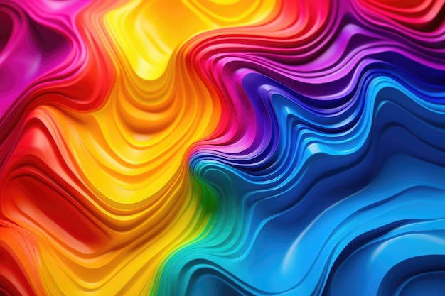 Colorful Background with Rainbow Ripples