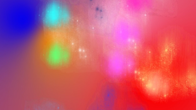 a colorful background with a red and green colored light