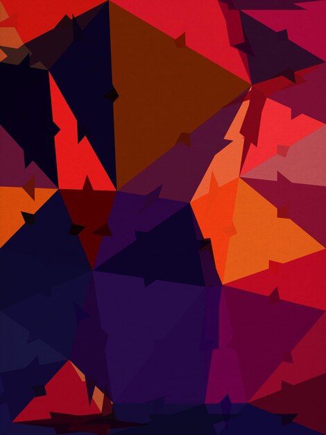 A colorful background with a red triangle and a blue triangle