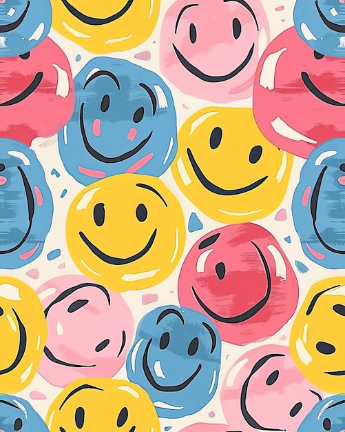 Photo a colorful background with a smiley face and a smiley face