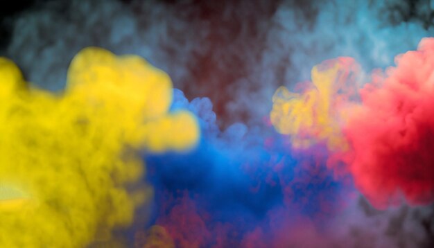 A colorful background with smoke and the word smoke in the middle