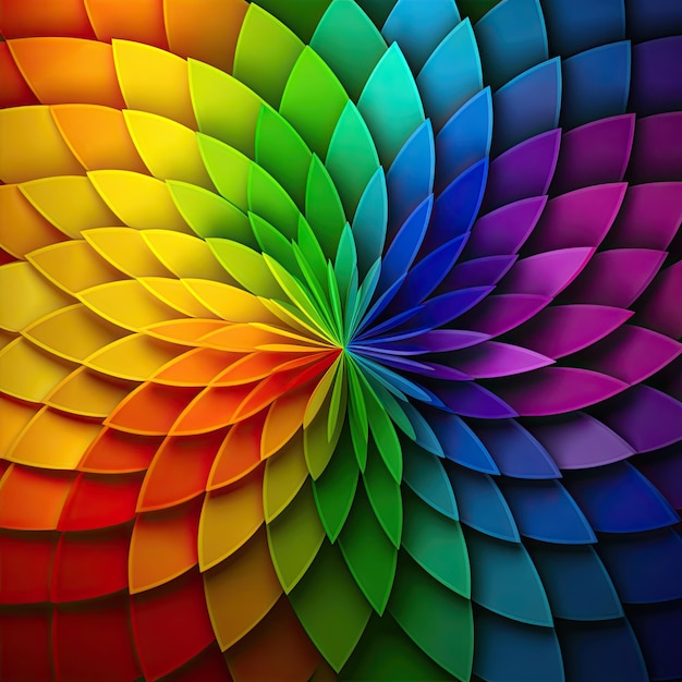 Красочный фон со спиралью цветов.