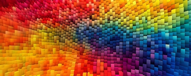 A colorful background with squares in the middle