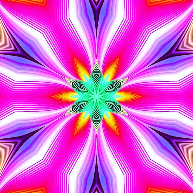A colorful background with a star design in the center.