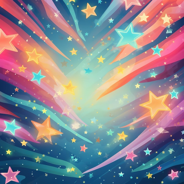 A colorful background with a star pattern