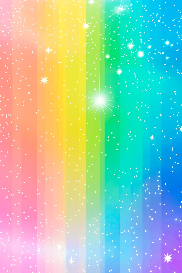 Photo 星が描かれたカラフルな背景