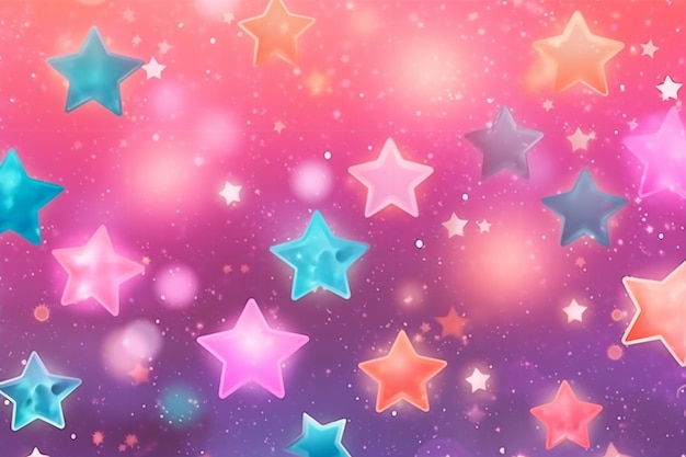 Красочный фон со звездами и словом «звезды» на нем