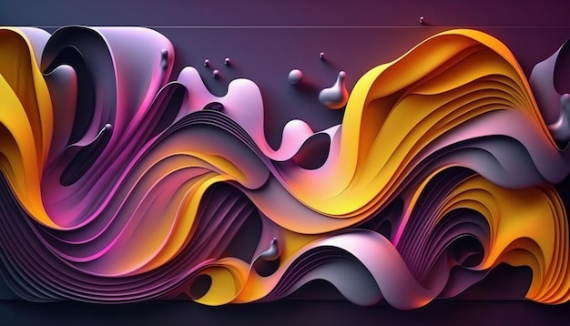 Colorful background with a swirl of paper and the word art on it