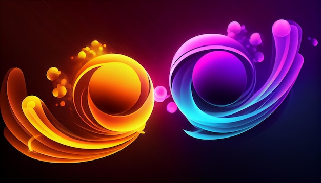 Foto uno sfondo colorato con un design swirly e uno sfondo colorato.