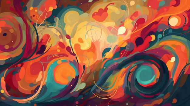 A colorful background with a swirly pattern.