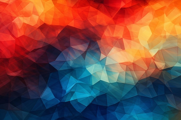 A colorful background with a triangle pattern.