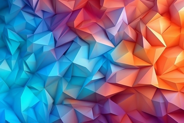 Premium AI Image | A colorful background with a triangle pattern.