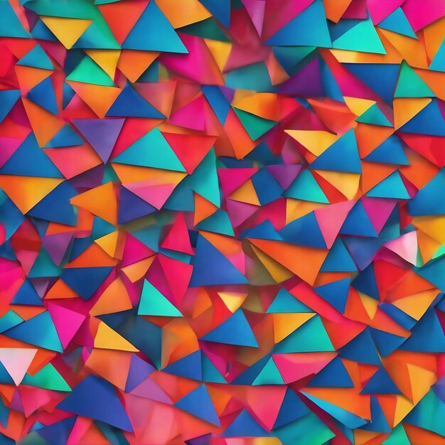 A colorful background with a triangle pattern