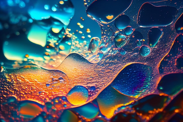 A colorful background with water drops on it