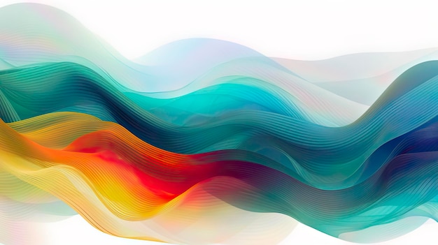 A colorful background with a wavy design of a wave.