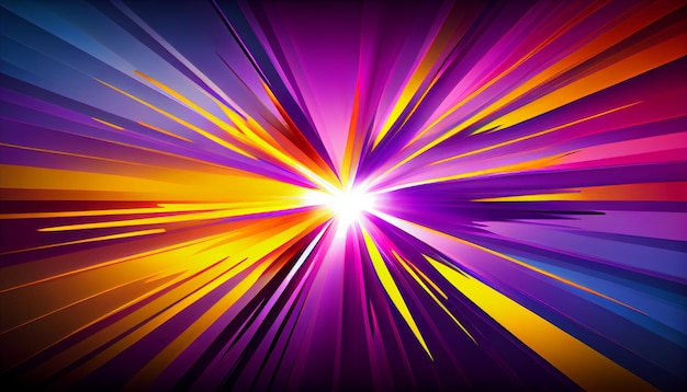 A colorful background with a white light in the middle