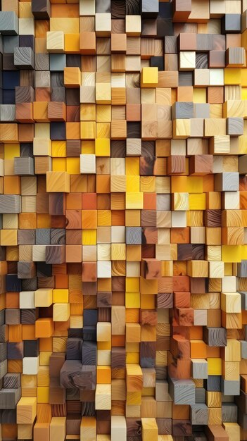 A colorful background with wooden blocks