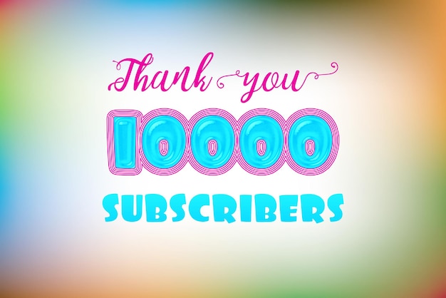 A colorful background with the words thank you 1000 subscribers.