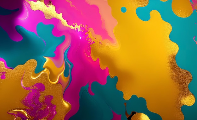 A colorful background with a yellow and blue paint that says'yellow '