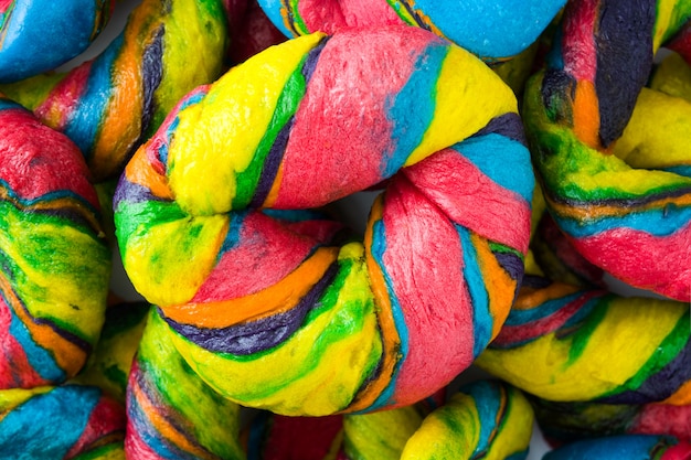 Colorful bagels