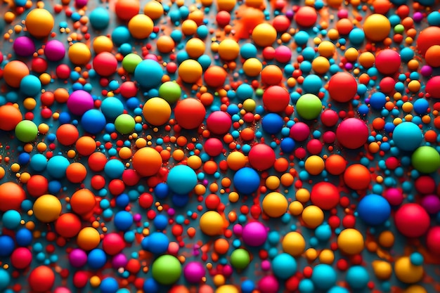 A colorful ball of balls in a colorful display