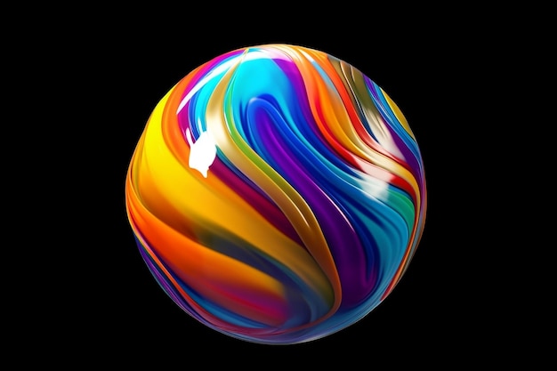 Colorful ball Generative Ai