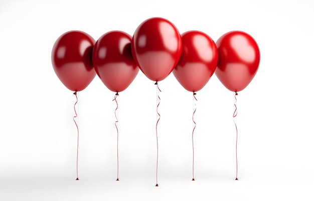Фото Красочный пучок воздушных шаров для празднования дня рождения