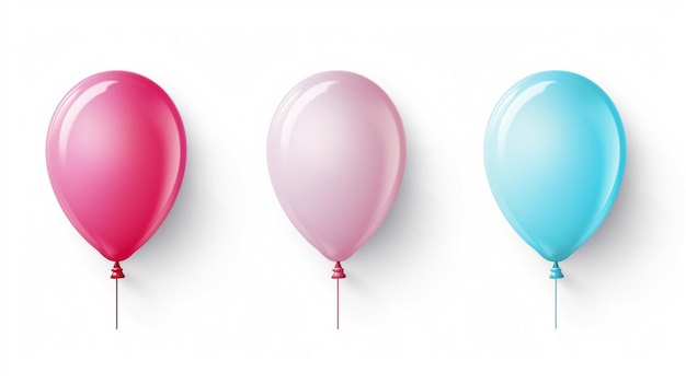 colorful balloon isolated mockup