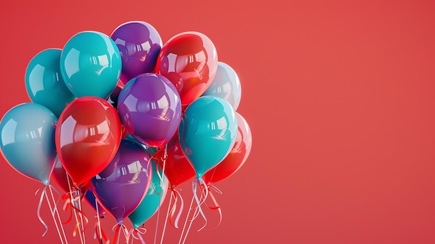 Colorful Balloons Arrangement for Happy Birthday Celebration