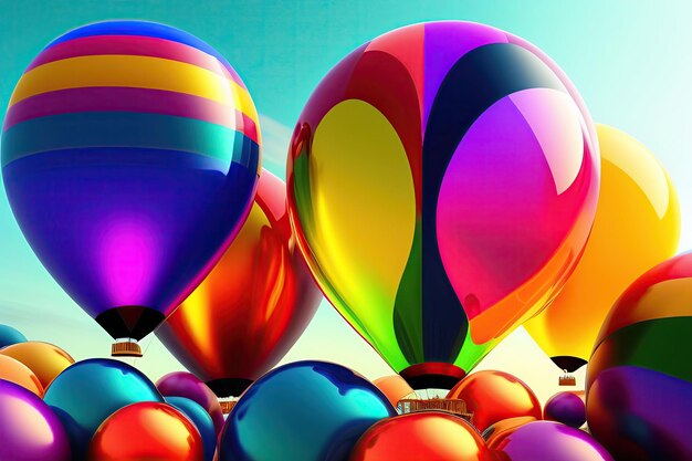 Colorful balloons background