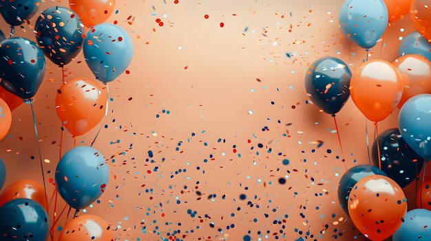 Colorful balloons and confetti scattered across the floor