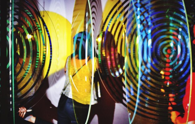 Colorful balloons in the dark