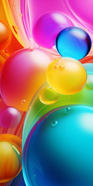 Photo colorful balloons floating in air