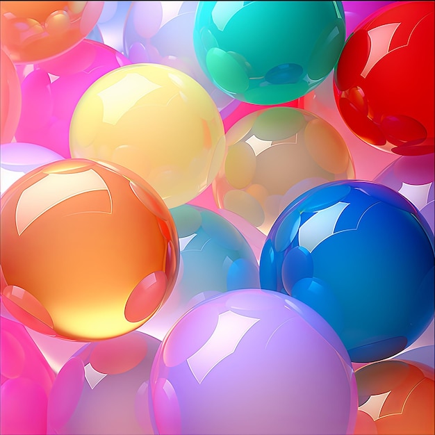 Colorful Balloons Floating in the Air