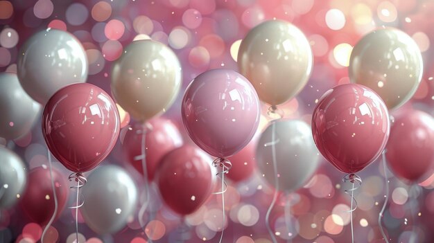 Colorful Balloons Floating in the Sky