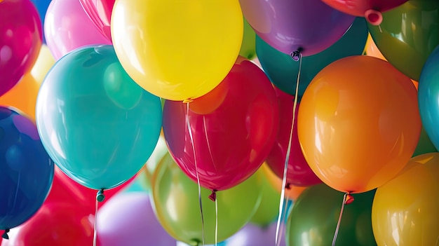 Colorful balloons Generative AI