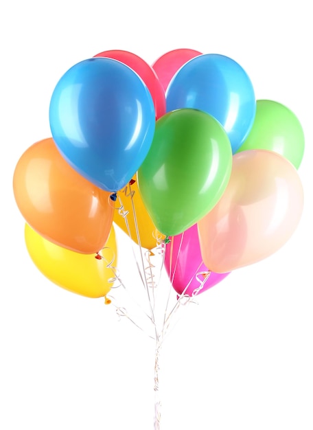 Colorful balloons isolated on white