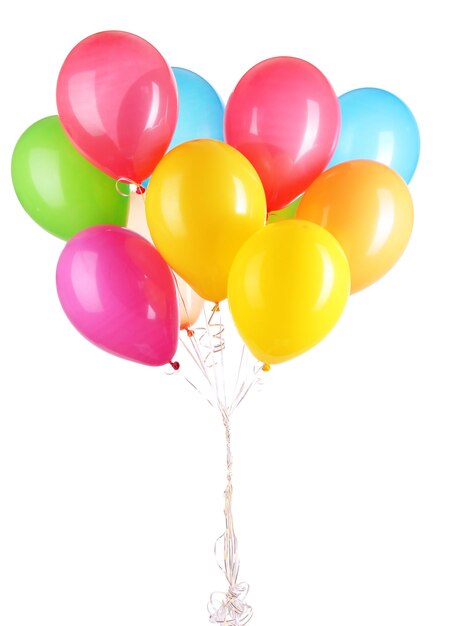 Colorful balloons isolated on white