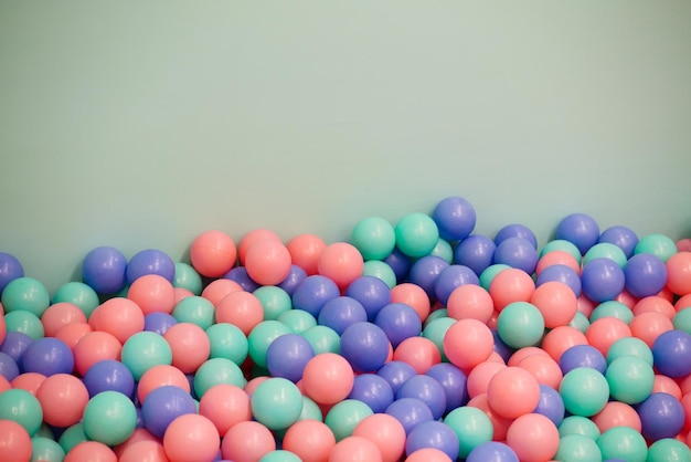 Colorful balls in a child indoor play ground