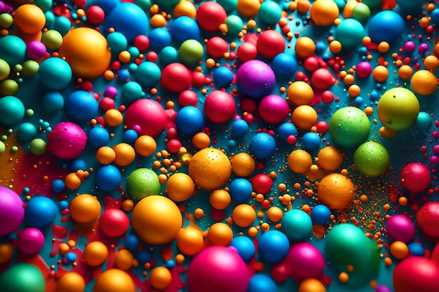 Photo colorful balls in a colorful world