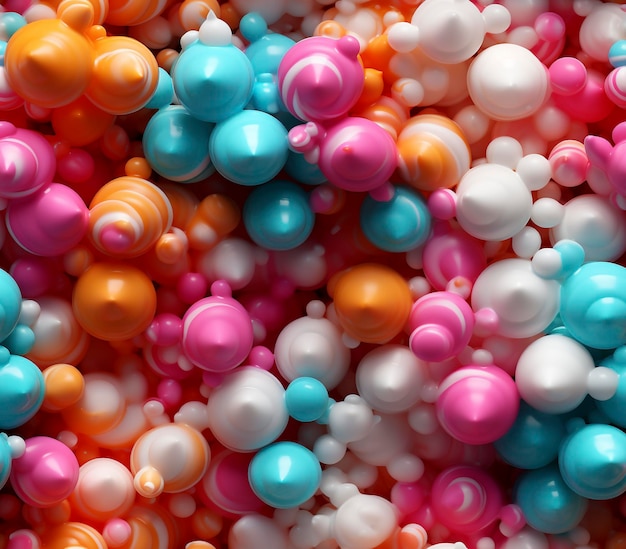 colorful balls digital paper seamless pattern design