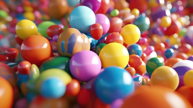 Colorful balls HD 8K background Wallpaper Stock Photographic image
