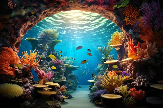 Colorful Barrier Reef Underwater Wonderland