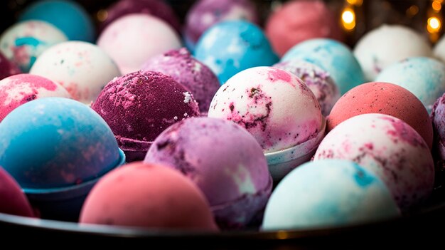 colorful bath bombs photo